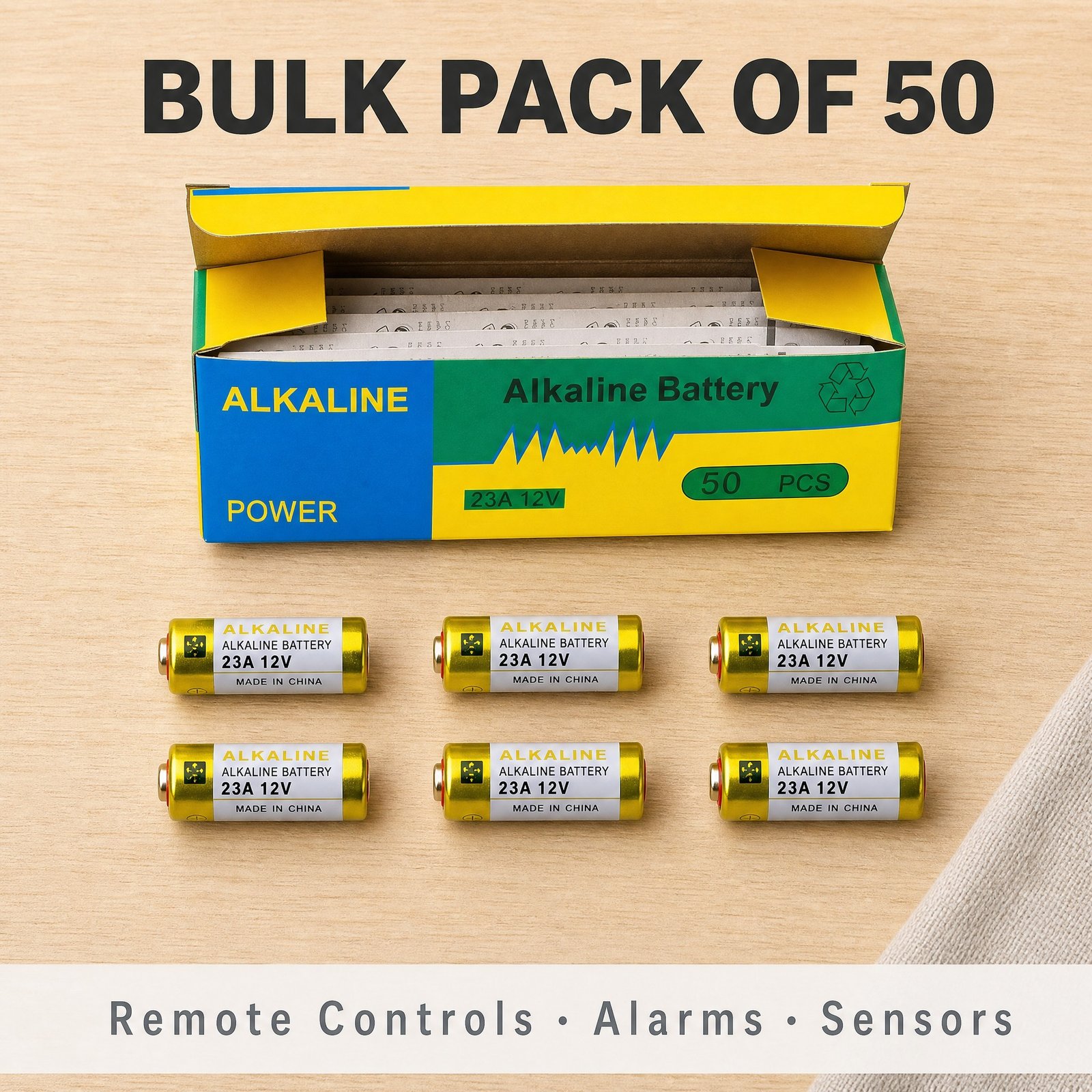 12V 23A Alkaline Battery for Remote Control Devices, 55mAh High Energy Density with Leak-Proof Design and Long Shelf Life - Image 2