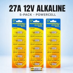 12V 27A Alkaline Battery for Remote Control Devices, 27mAh High Energy Density with Leak-Proof Design and Long Shelf Life