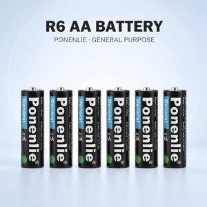 1.5V AA Carbon Zinc Battery for Everyday Devices, Heavy Duty Dry Cell with Leak-Proof Design and Long Shelf Life