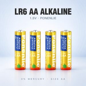 1.5V AA Alkaline Battery for Everyday Devices, 2000mAh High Energy Density with Leak-Proof Design and Long Shelf Life
