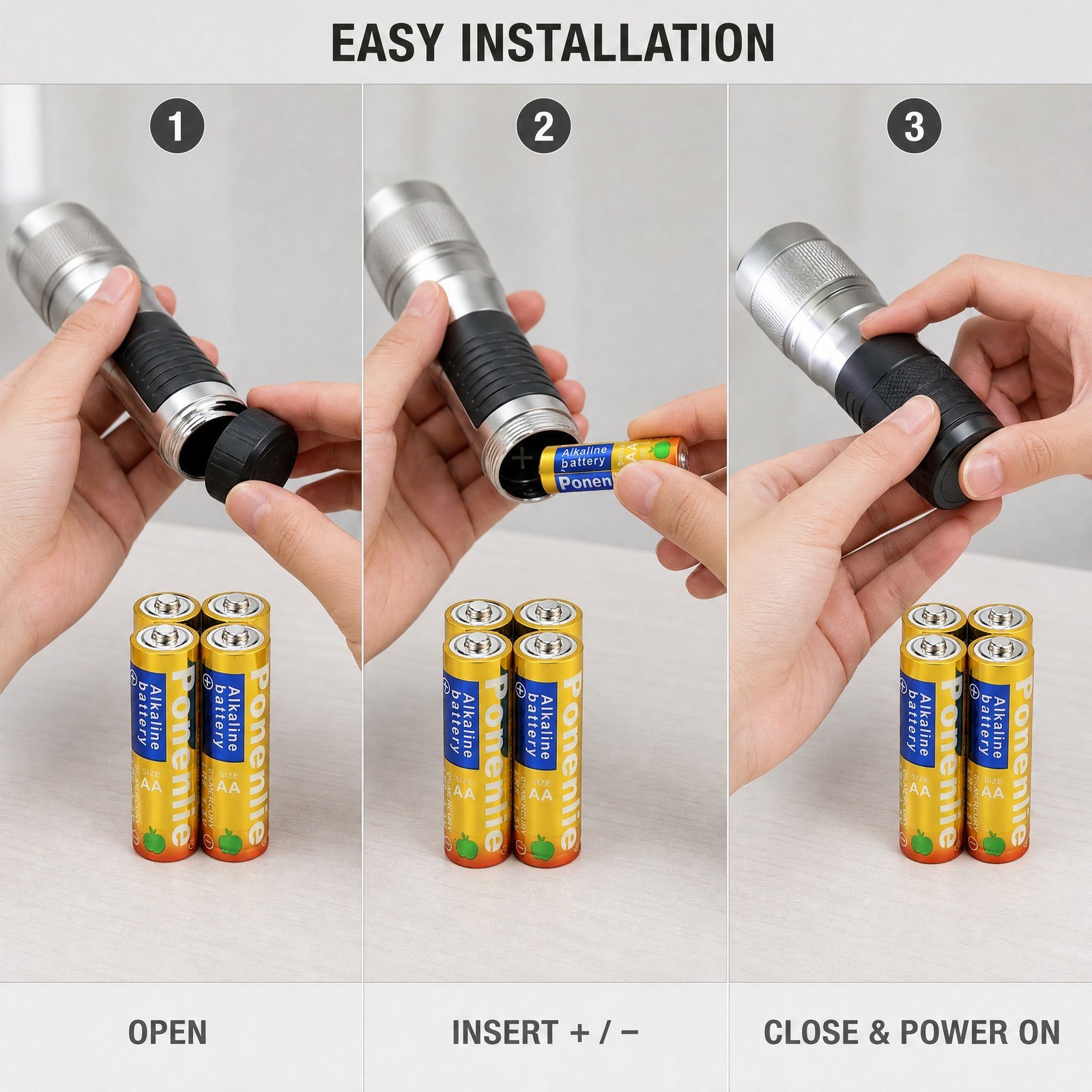1.5V AA Alkaline Battery for Everyday Devices, 2000mAh High Energy Density with Leak-Proof Design and Long Shelf Life - Image 2