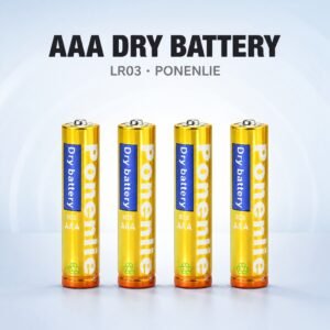 1.5V AAA Alkaline Battery for Everyday Devices, 1000mAh High Energy Density with Leak-Proof Design and Long Shelf Life