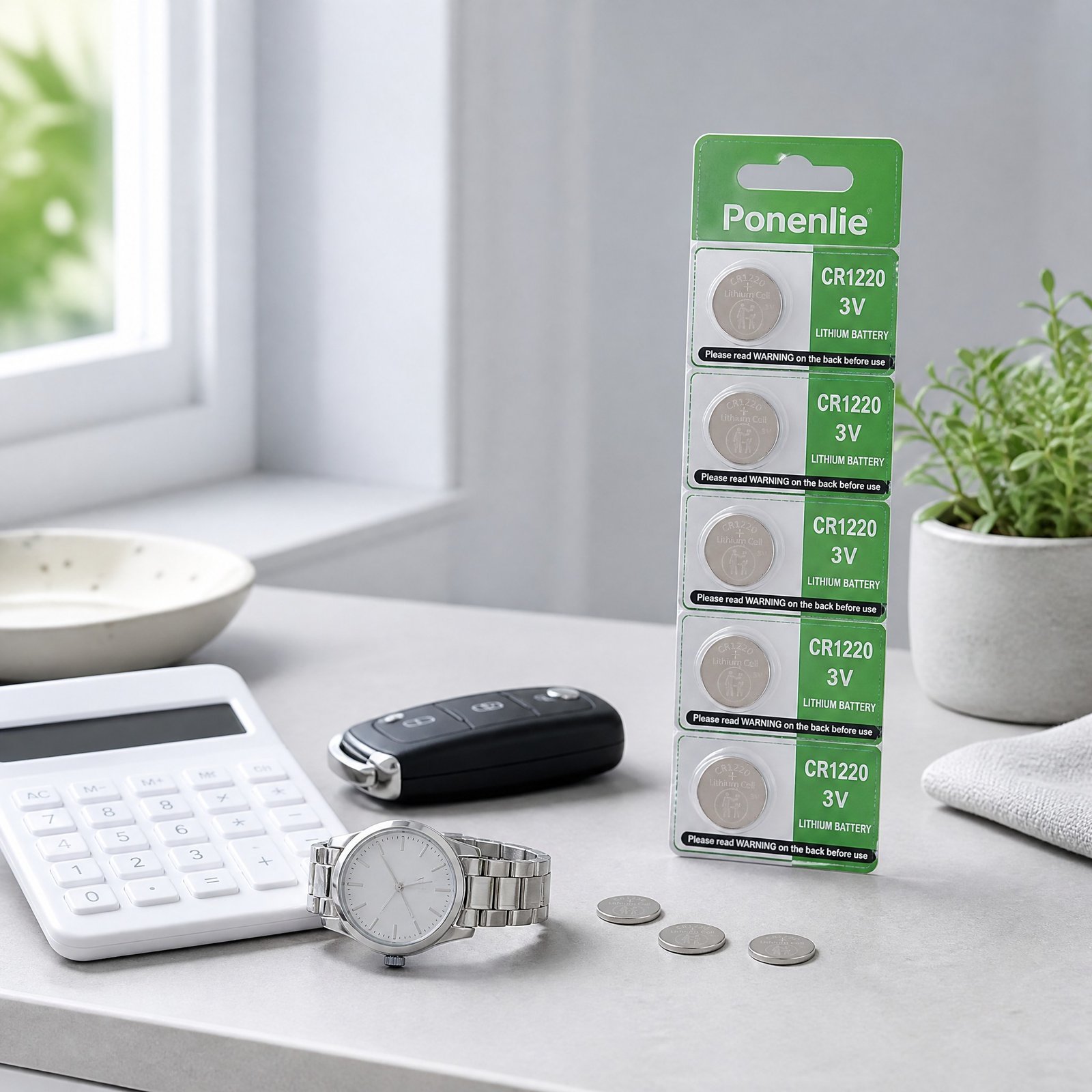 3V CR1220 Button Cell Battery for Everyday Devices, 40mAh High Energy Density with Leak-Proof Design and Long Shelf Life - Image 3