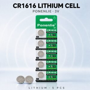 3V CR1616 Button Cell Battery for Everyday Devices, 50mAh High Energy Density with Leak-Proof Design and Long Shelf Life