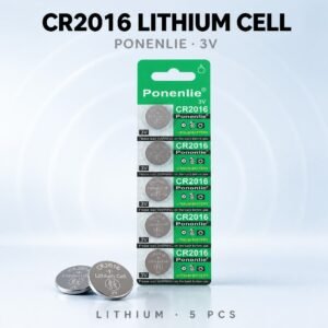 3V CR2016 Button Cell Battery for Everyday Devices, 90mAh High Energy Density with Leak-Proof Design and Long Shelf Life
